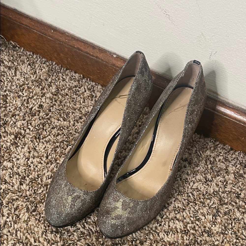 Brian Atwood Shimmering Snakeskin Heels